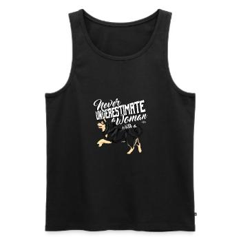 slkunderestimate4 - Männer Premium Bio Tank Top - Schwarz - Vorne - AI Model Male 178 light (178cm)