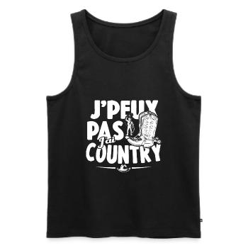 Je Peux Pas J'ai Country Cowboy Western Cadeau - Débardeur bio Premium Homme - noir - Devant - Michal (187cm)