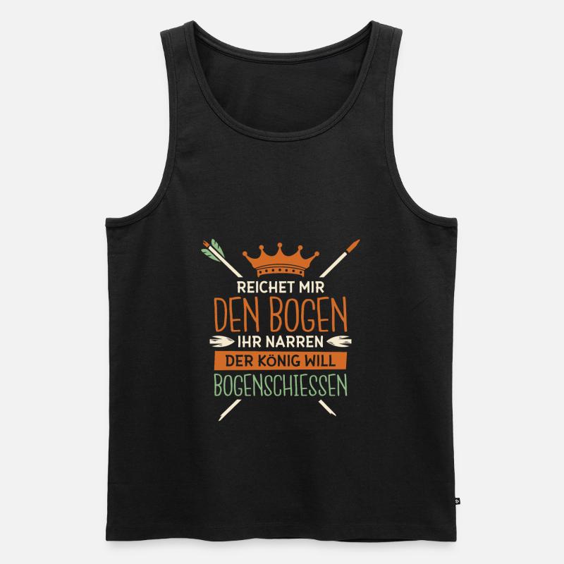 Bogen Bogenschütze Bogenschießen Bogensport - Männer Premium Bio Tank Top - Schwarz
