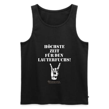Heavy Metal Lauterfuchs - Männer Premium Bio Tank Top - Schwarz - Vorne - Michal (187cm)