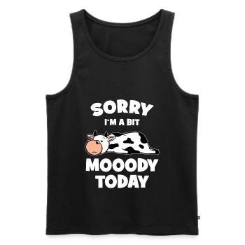Launisch Kuh PMS Lustig Spruch Freundin Geschenk - Männer Premium Bio Tank Top - Schwarz - Vorne - AI Model Male 178 light (178cm)