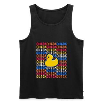 Canard calme élevage de cadeaux de canard quack Baden - Débardeur bio Premium Homme - noir - Devant - AI Model Male 178 light (178cm)