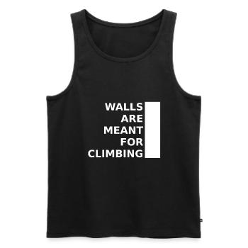 Walls Are Meant For Climbing - Männer Premium Bio Tank Top - Schwarz - Vorne - AI Model Male 178 light (178cm)