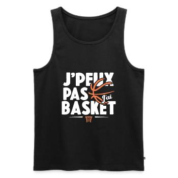 Je Peux Pas J'ai Basket Cadeau Basketball - Débardeur bio Premium Homme - noir - Devant - Michal (187cm)