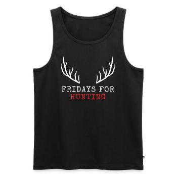 Fridays for Hunting - Männer Premium Bio Tank Top - Schwarz - Vorne - Michal (187cm)