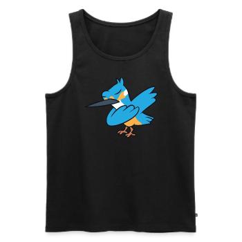 Kingfisher - Tamponnez, dab, dabbing dansez - Débardeur bio Premium Homme - noir - Devant - AI Model Male 178 light (178cm)