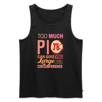Pi Day Math Lover Too Much peut donner à l’enseignant - Débardeur bio Premium Homme - noir - Devant - AI Model Male 178 light (178cm)