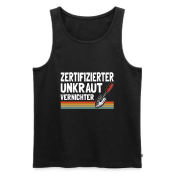 Garten Gärtner Gärtnerin Hobbygärtner Gartenarbeit - Männer Premium Bio Tank Top - Schwarz - Vorne - Michal (187cm)