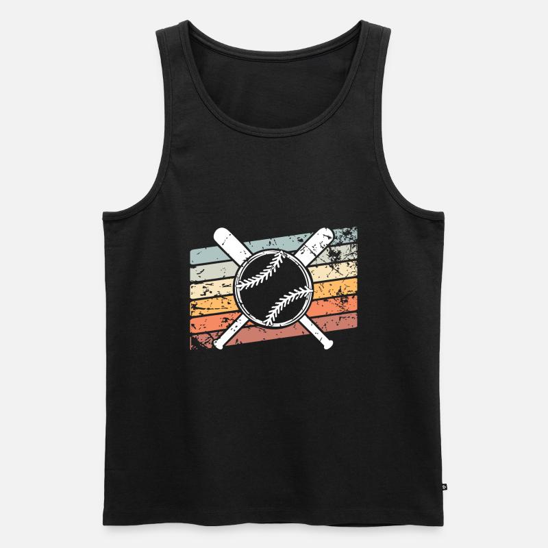Baseball - Männer Premium Bio Tank Top - Schwarz