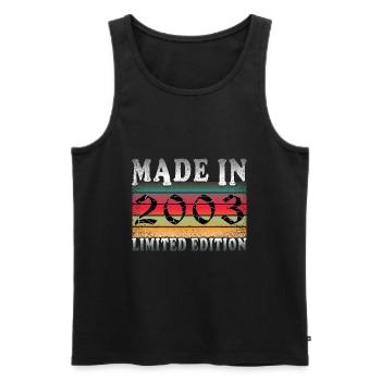 2003 Vintage Birthday Year of birth 2003 Gift - Men's Premium Organic Tank Top - black - Front - Michal (187cm)
