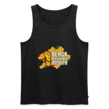 Black History Month Black History - Männer Premium Bio Tank Top - Schwarz - Vorne - AI Model Male 178 light (178cm)