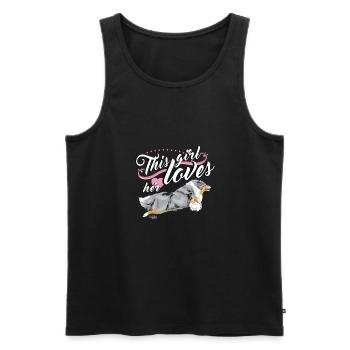 sheltiegirl3 - Men's Premium Organic Tank Top - black - Front - Michal (187cm)