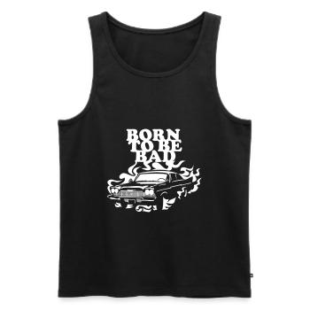 Né pour être mauvais - Débardeur bio Premium Homme - noir - Devant - Michal (187cm)
