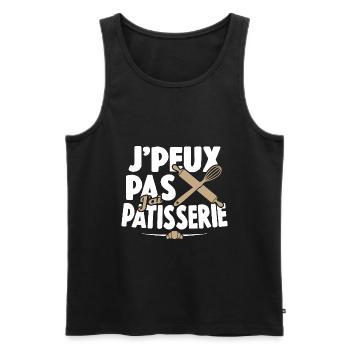 Je Peux Pas J'ai Pâtisserie - Débardeur bio Premium Homme - noir - Devant - Michal (187cm)
