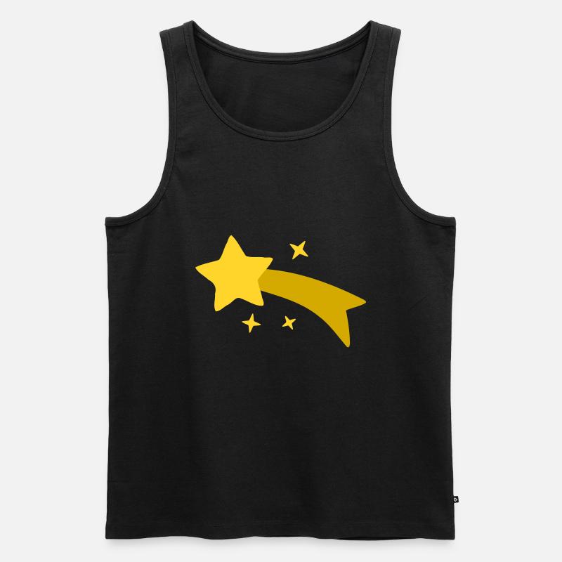 Sternschnuppe Sterne Sternchen - Männer Premium Bio Tank Top - Schwarz