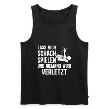 Schachspieler Schachfigur Schachbrett - Männer Premium Bio Tank Top - Schwarz - Vorne - Michal (187cm)