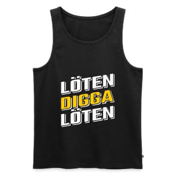 Löten Digga Löten Bier Saufen Party - Männer Premium Bio Tank Top - Schwarz - Vorne - Michal (187cm)