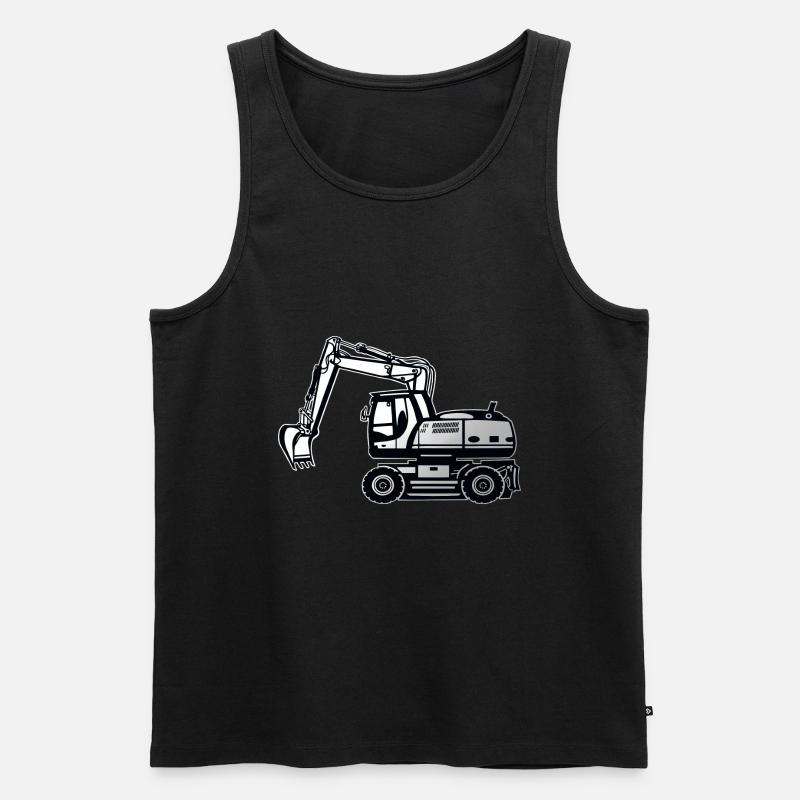 Bagger - Männer Premium Bio Tank Top - Schwarz