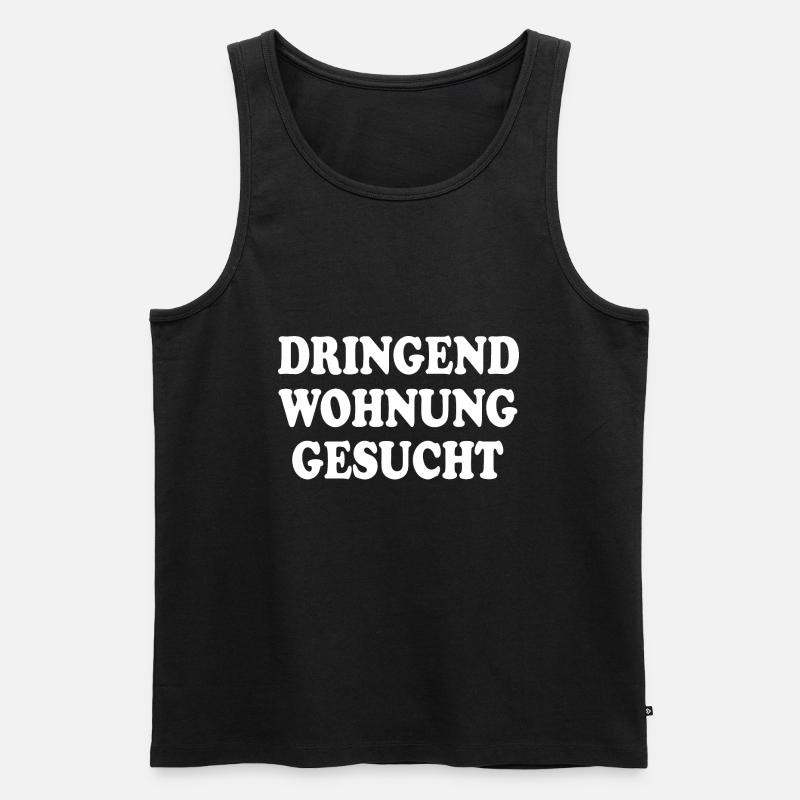 Dringend wohnung gesucht - Männer Premium Bio Tank Top - Schwarz