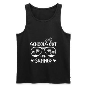 Les écoles sortent pour les lunettes de soleil d’été Dernier jour d’école - Débardeur bio Premium Homme - noir - Devant - Michal (187cm)