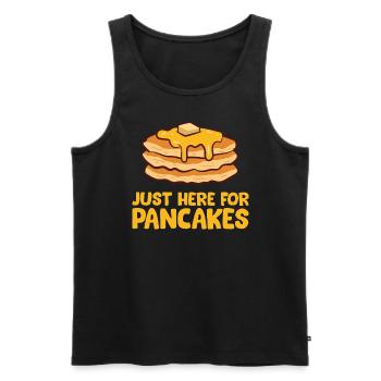 Pancakes - Just here for the Pancakes - Débardeur bio Premium Homme - noir - Devant - AI Model Male 178 light (178cm)