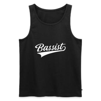 Bassist Bass Basser Musiker - Männer Premium Bio Tank Top - Schwarz - Vorne - Michal (187cm)