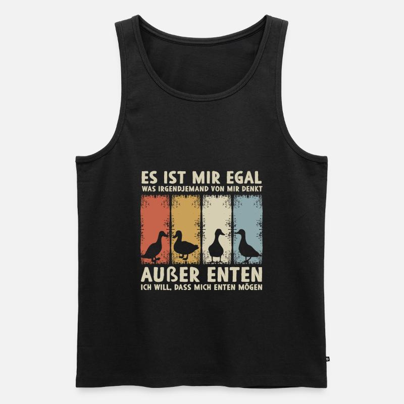 Ente Ich Will Dass Mich Enten Mögen Entenzüchter - Männer Premium Bio Tank Top - Schwarz