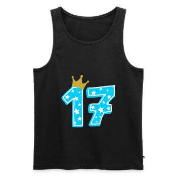 17 Krone 17. Geburtstag 17 Jahre - Männer Premium Bio Tank Top - Schwarz - Vorne - AI Model Male 178 light (178cm)