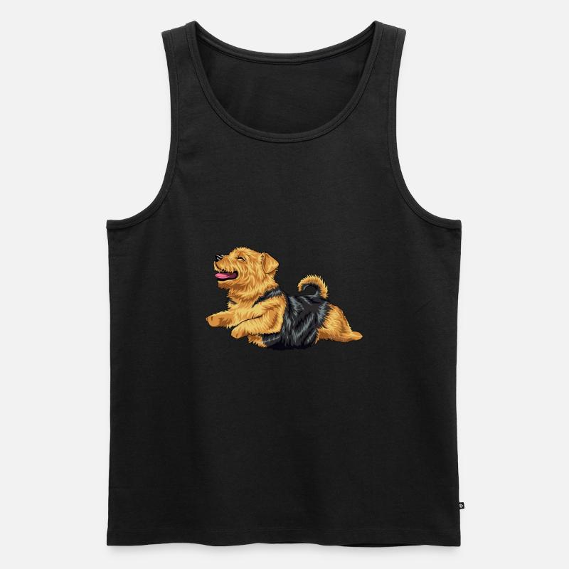 Norfolk Terrier - Männer Premium Bio Tank Top - Schwarz