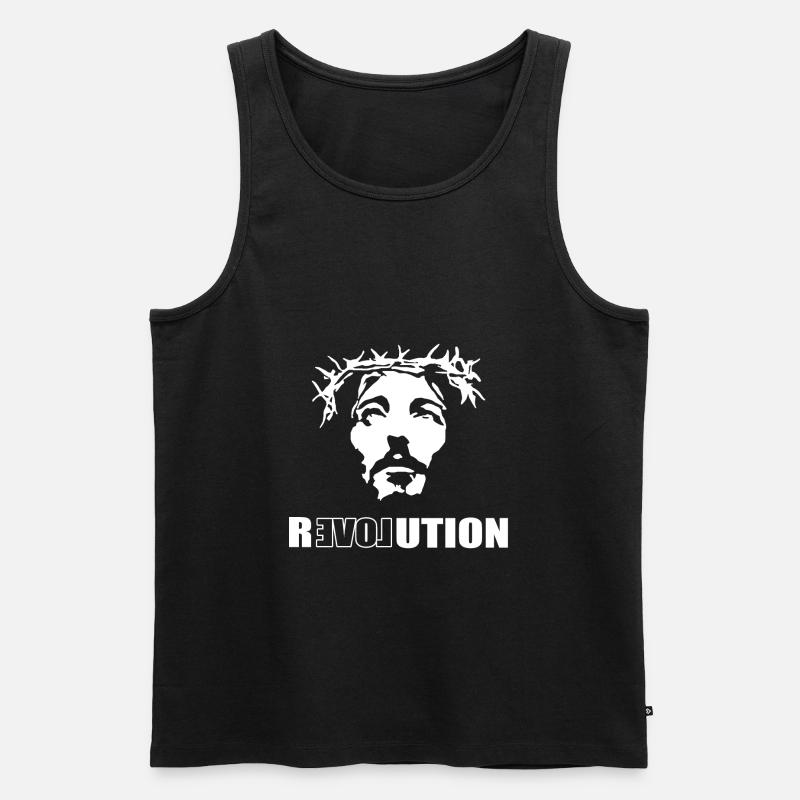 Revolution Relovution - Männer Premium Bio Tank Top - Schwarz
