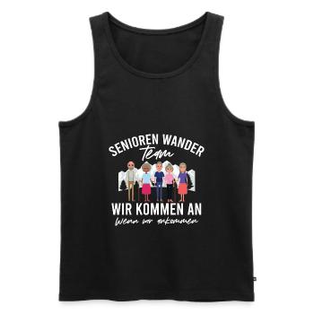 Senior Hiking Team - Men's Premium Organic Tank Top - black - Front - Michal (187cm)