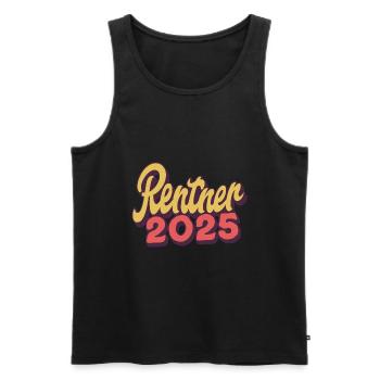 Rentner 2025 - Männer Premium Bio Tank Top - Schwarz - Vorne - Michal (187cm)