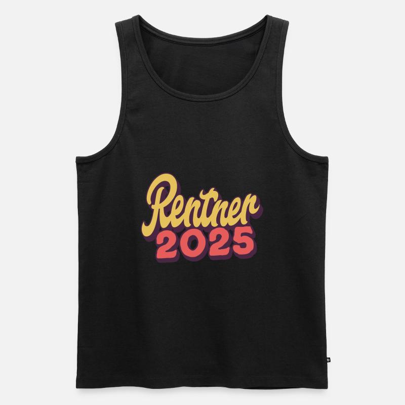 Rentner 2025 - Männer Premium Bio Tank Top - Schwarz