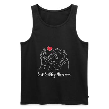Best Bulldog Mom Ever English Bulldog Lover Owner - Männer Premium Bio Tank Top - Schwarz - Vorne - AI Model Male 178 light (178cm)