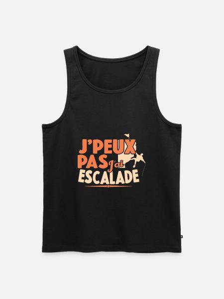 Je Peux Pas J'ai Escalade Cadeau Grimpeur Montagne - Débardeur bio Premium Homme - noir