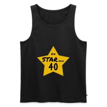 Ein Star wird 40 Jahre alt - Männer Premium Bio Tank Top - Schwarz - Vorne - AI Model Male 178 light (178cm)