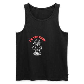 Ich würde das tippen Brandmeister Gift - Männer Premium Bio Tank Top - Schwarz - Vorne - AI Model Male 178 light (178cm)