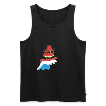 Wassermelonensurfen Windsurfer Geschenk - Männer Premium Bio Tank Top - Schwarz - Vorne - AI Model Male 178 light (178cm)