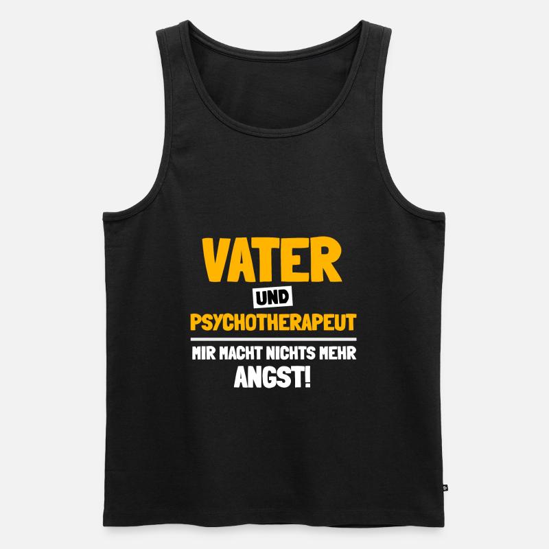 Ich helfe Menschen mit Depressionen - Männer Premium Bio Tank Top - Schwarz