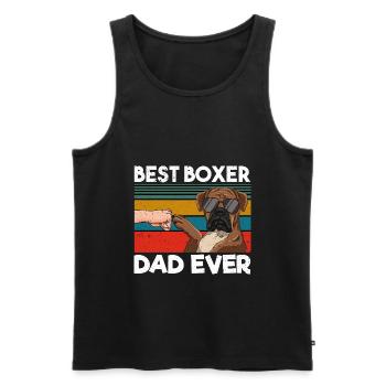 Best Boxer Dad Ever - Men's Premium Organic Tank Top - black - Front - AI Model Male 178 light (178cm)