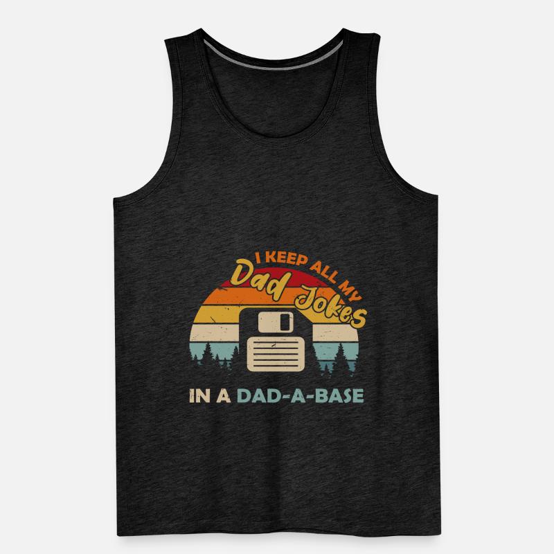 I Keep All My Dad Jokes In A Dad A Base Diskette Männer Premium Bio Tank Top