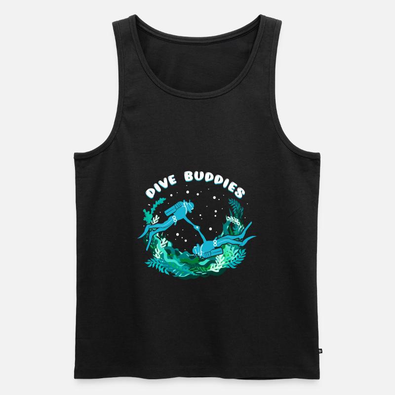 Dive Buddies - Männer Premium Bio Tank Top - Schwarz