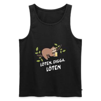 Löten Digga Löten - Männer Premium Bio Tank Top - Schwarz - Vorne - Michal (187cm)