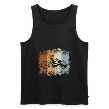 Vintage Handbike - Men's Premium Organic Tank Top - black - Front - Michal (187cm)