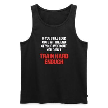 Look Cute n’a pas entraîné assez fort Gym - Débardeur bio Premium Homme - noir - Devant - AI Model Male 178 light (178cm)