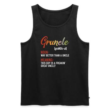 Gruncle Noun Meilleur Oncle Freakin Grand Oncle - Débardeur bio Premium Homme - noir - Devant - Michal (187cm)
