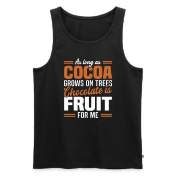 Cocoa Chocolate Fruit Chocolate Lovers - Men's Premium Organic Tank Top - black - Front - Michal (187cm)
