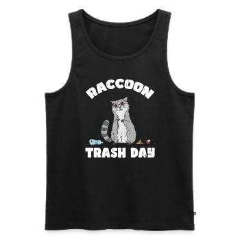Raccoon Trash Day Lustiger Müll Sammler Panda - Männer Premium Bio Tank Top - Schwarz - Vorne - AI Model Male 178 light (178cm)