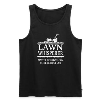 Lawn Whisperer Lawn Mower Mowing Hobby Gardener - Men's Premium Organic Tank Top - black - Front - AI Model Male 178 light (178cm)
