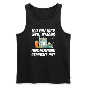 Haushaltshilfe Putzkraft Jemand Unordnung Gemacht - Männer Premium Bio Tank Top - Schwarz - Vorne - Michal (187cm)